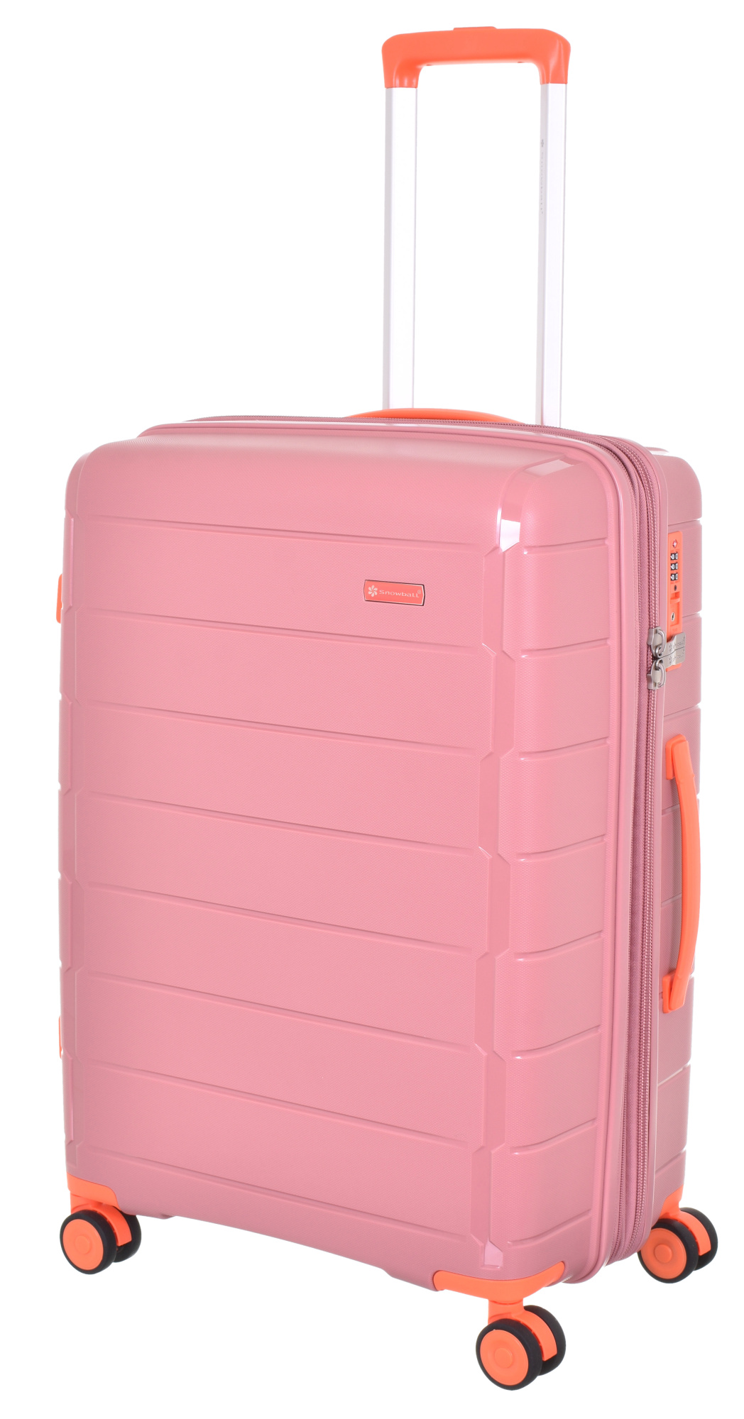 Cestovní kufr Snowball 4W PP M 20303-67-25 71 L růžová