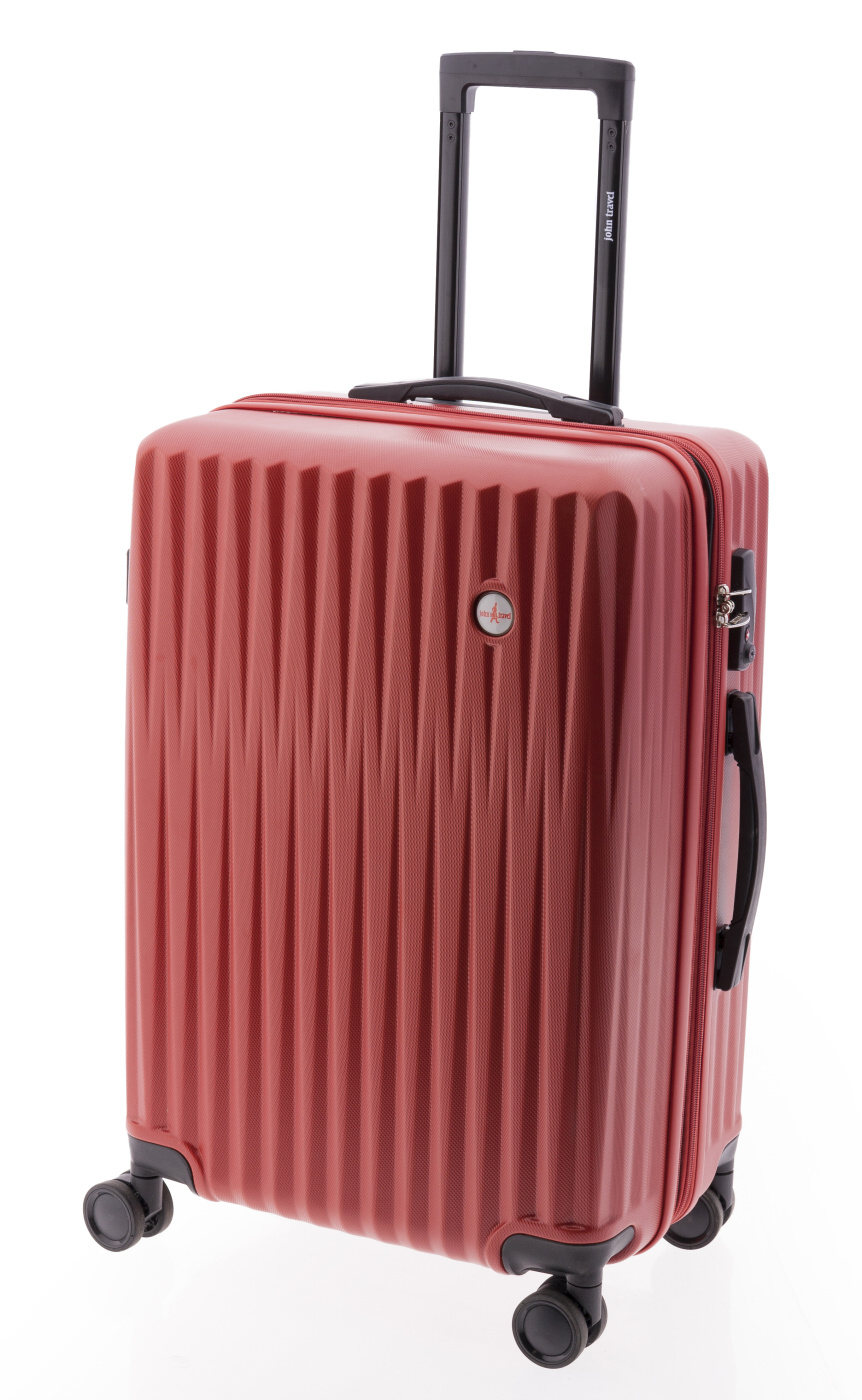Cestovní kufr John Travel Diamond 4W M 8411-03 63 L červená