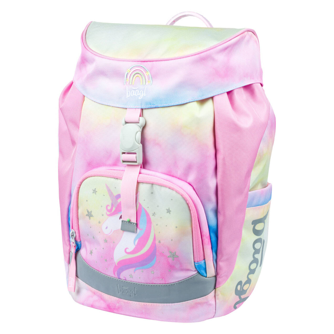 BAAGL Školní batoh Airy Rainbow Unicorn A-32021 16,5 L růžová