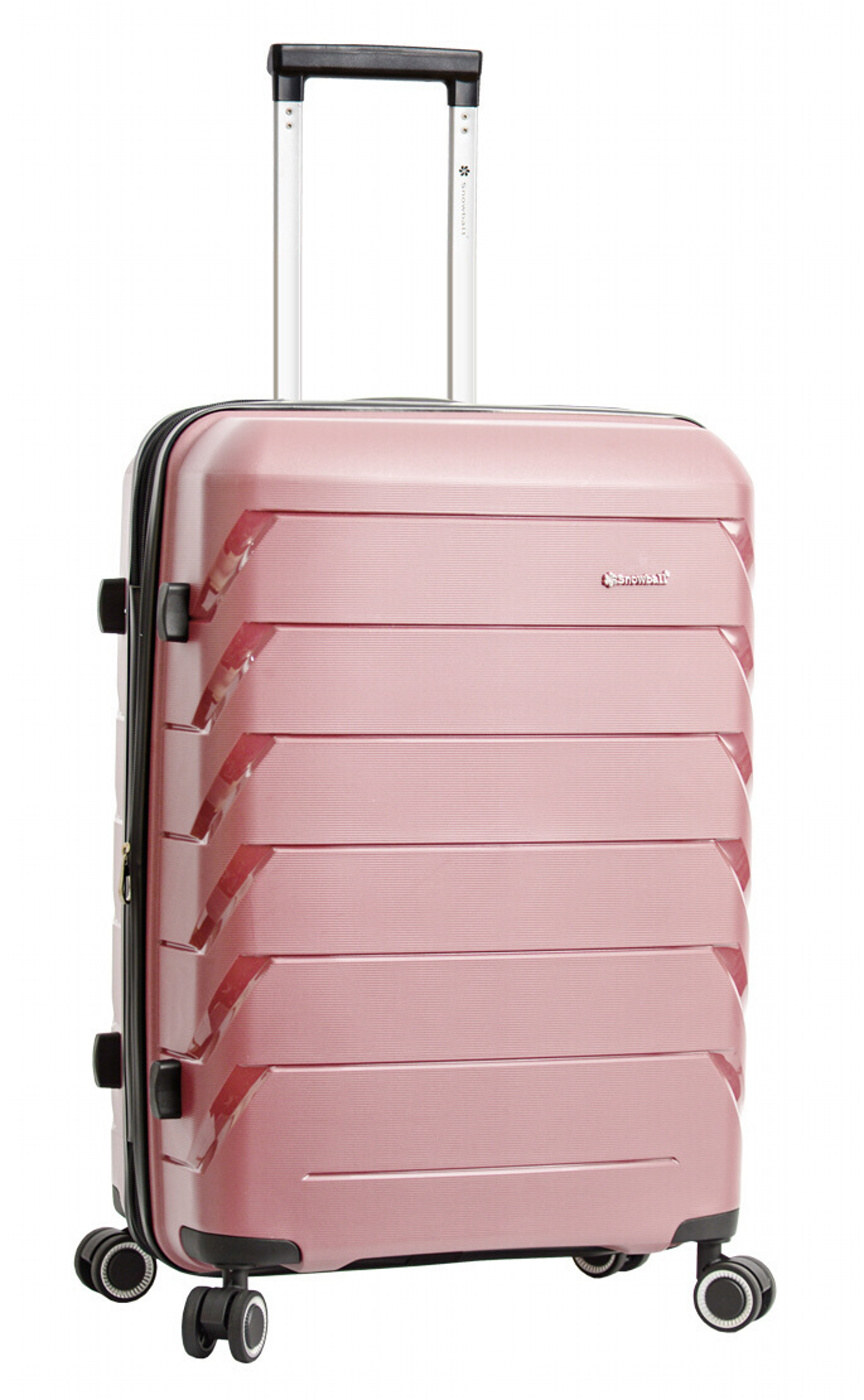 Cestovní kufr Snowball 4W PP M 33603-66-25 66 L růžová