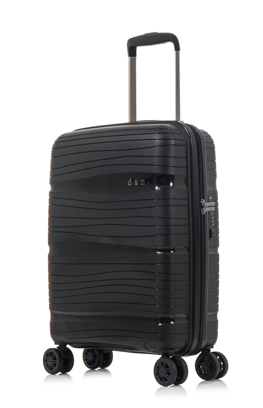 Cestovní kufr d&n 4W S Waves 4350-01 36 L černá