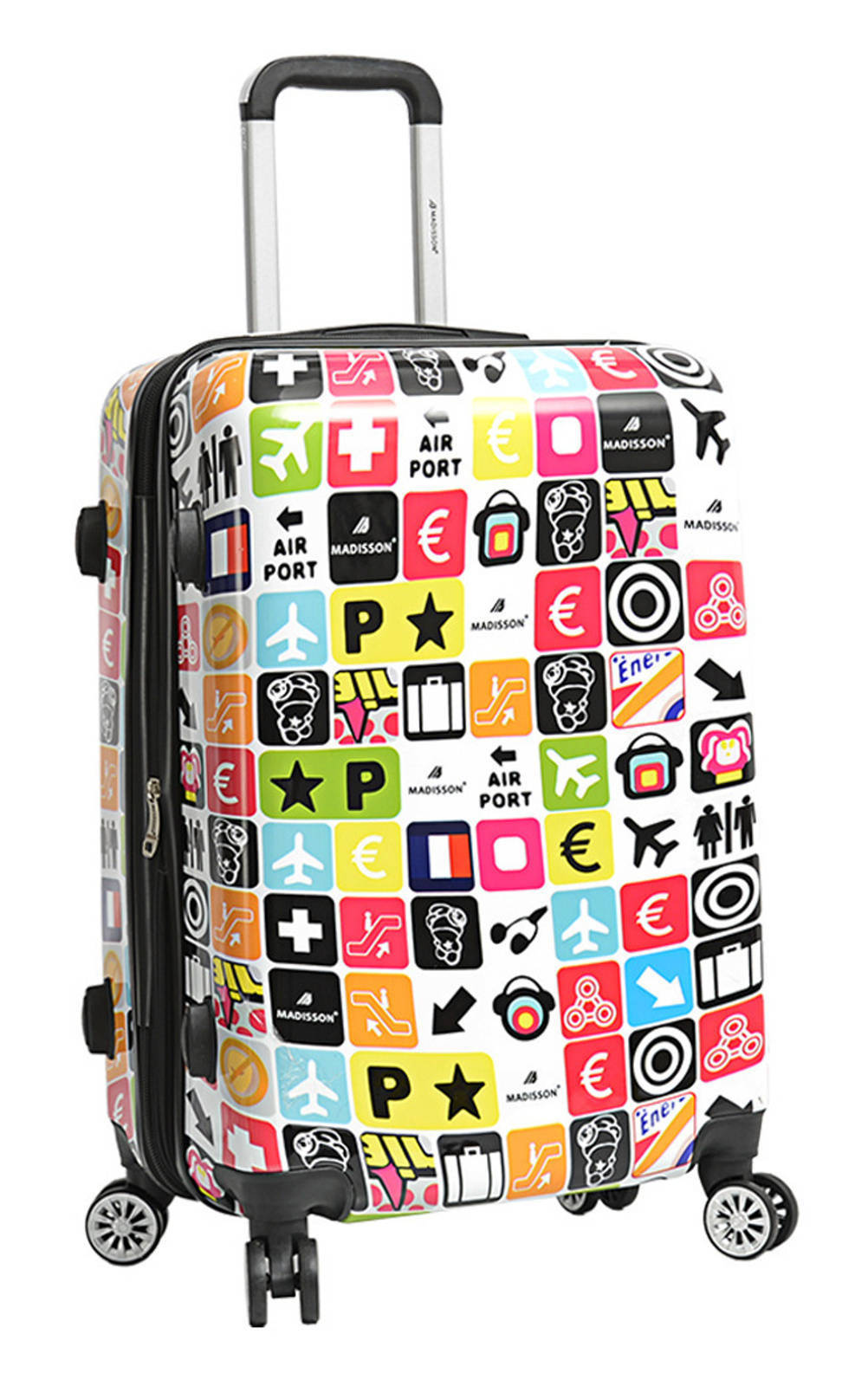Cestovní kufr MADISSON 4W ABS M 36820T-66-00 60 L vícebarevná
