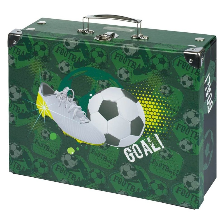 BAAGL Skládací školní kufřík Fotbal s kováním A-33178 9 L zelená