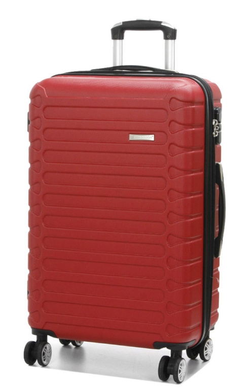 Cestovní kufr MADISSON Stripes 4W ABS M 38303-67-02 66 L červená