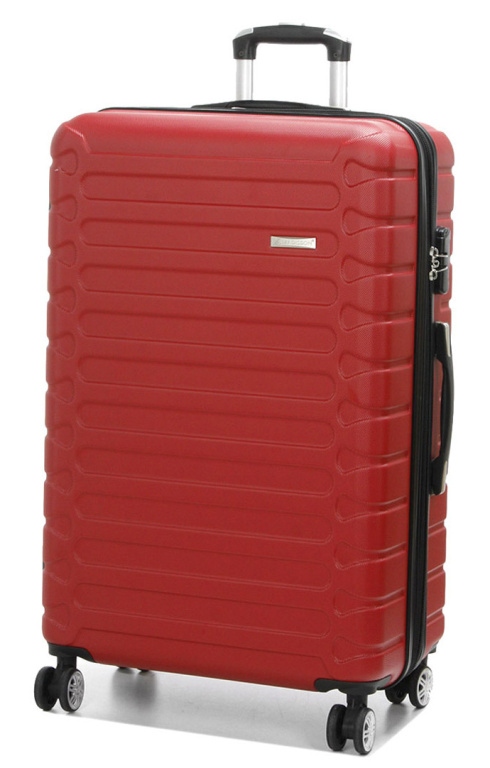 Cestovní kufr MADISSON Stripes 4W ABS L 38303-77-02 108 L červená