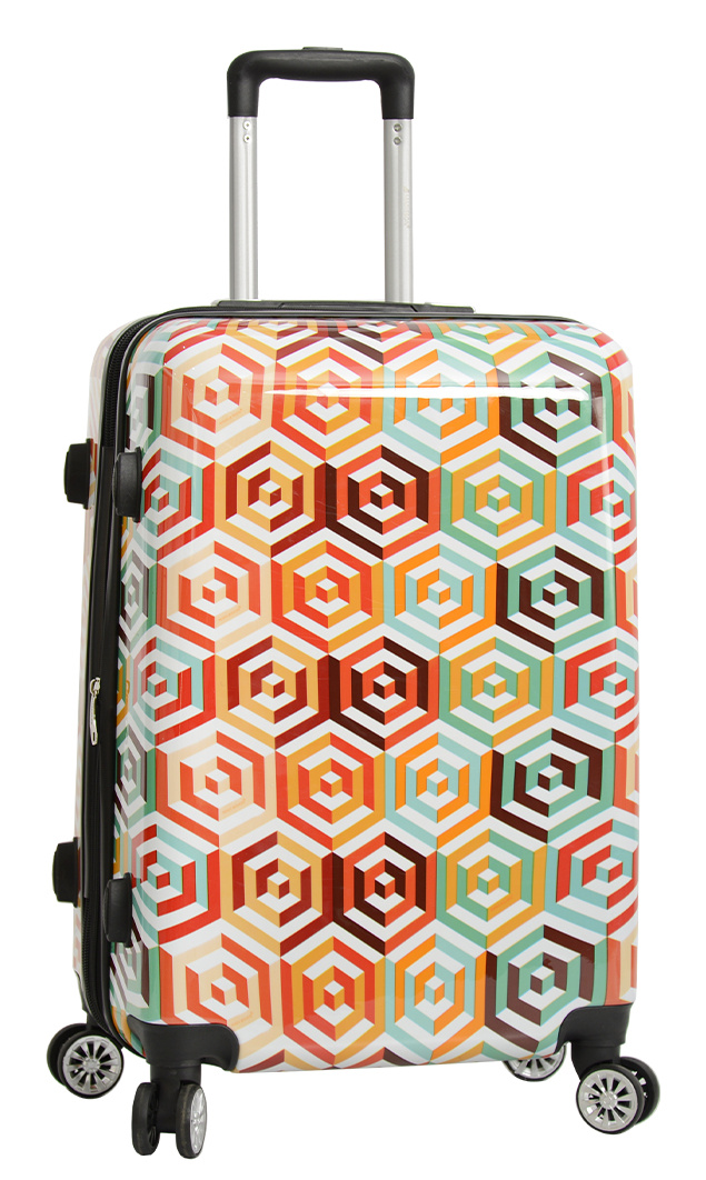 Cestovní kufr MADISSON 4W ABS M 36820G-66-00 60 L vícebarevná