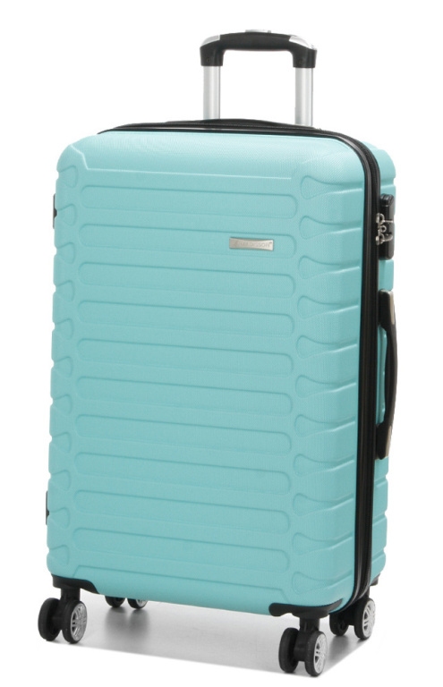 Cestovní kufr MADISSON Stripes 4W ABS M 38303-67-08 66 L tyrkysová