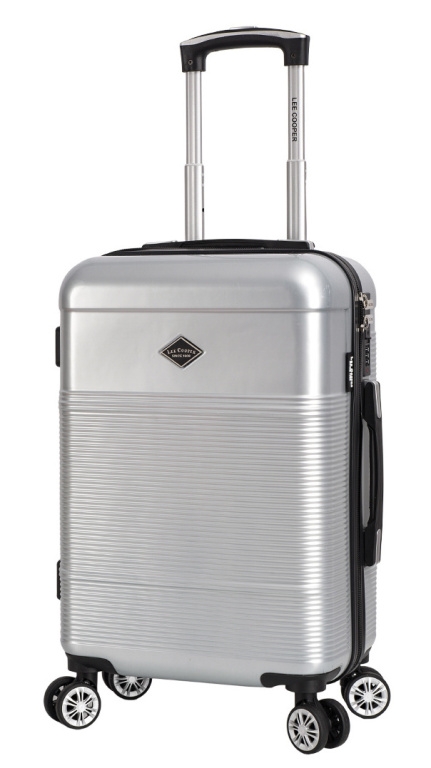 Cestovní kufr Lee Cooper PC S LC32203-56-13 37 L stříbrná