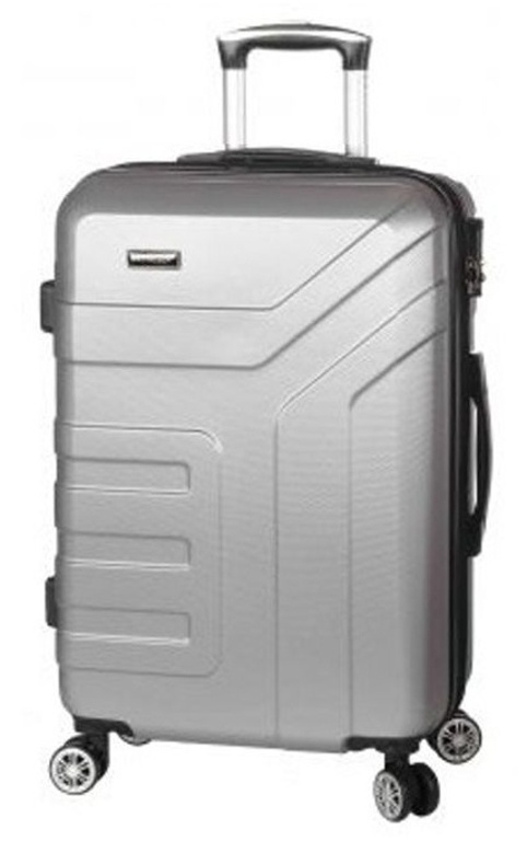 Cestovní kufr MADISSON 4W ABS L S87104-79-13 100 L stříbrná