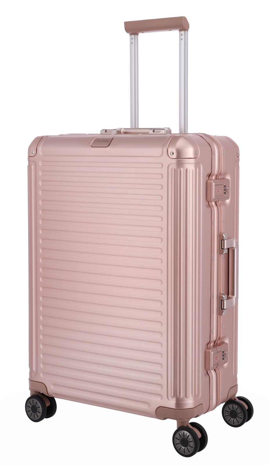Cestovní kufr Travelite NEXT 2.0 4W M 79848-14 69 L růžová