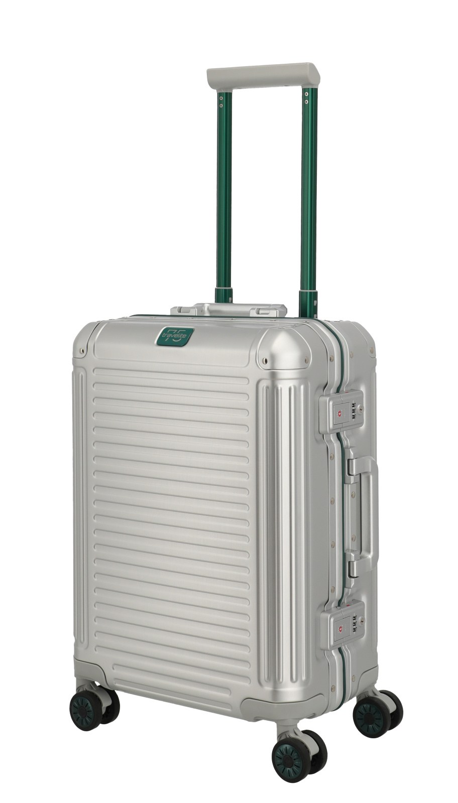Cestovní kufr Travelite NEXT 2.0 4W S 79847-57 39 L stříbrná