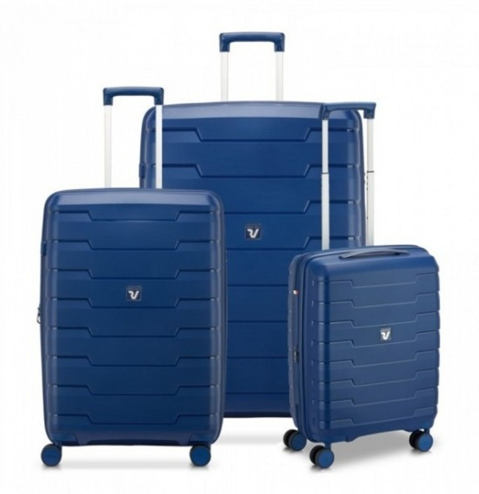 Cestovní kufry set 3ks Roncato Skyline 2.0 S,M,L 418250-23 225 L modrá