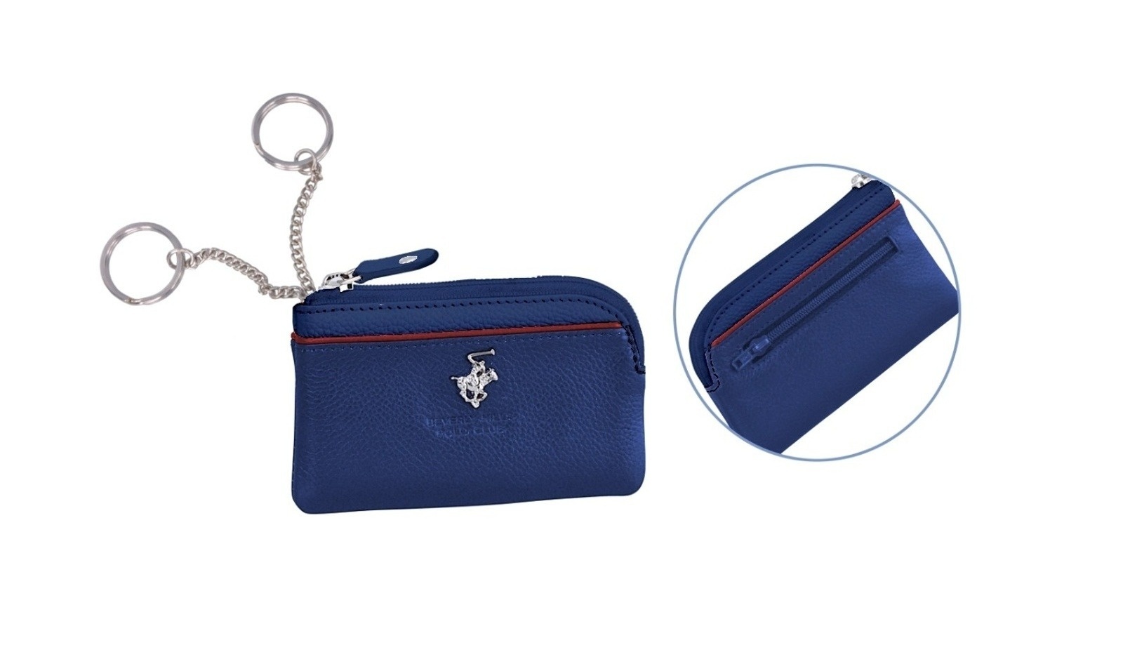 Levně Beverly Hills Polo Club Klíčenka BHPC Piping classic zip