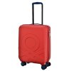 173533 7 cestovni kufr benetton ultra logo s cervena