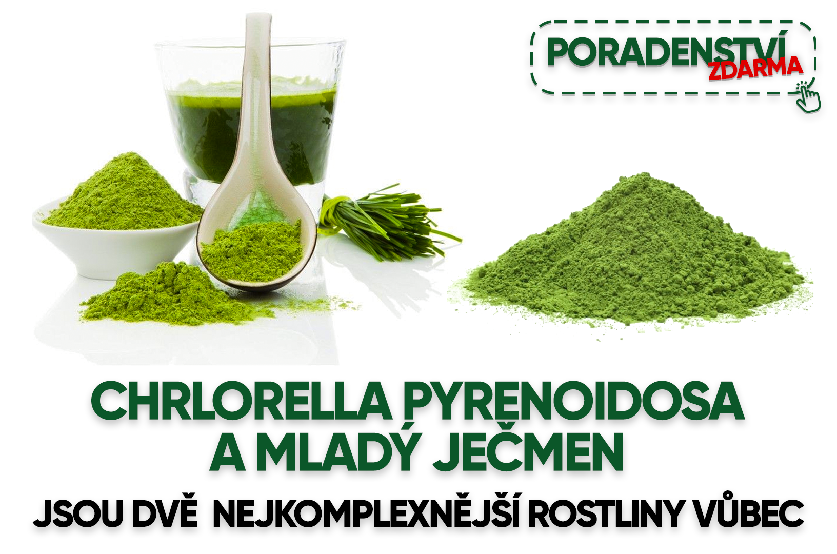 chlorella a ječmen