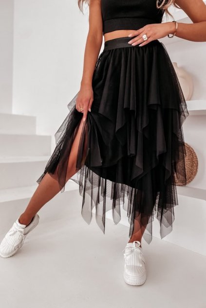 tylová sukně monique černá (1)