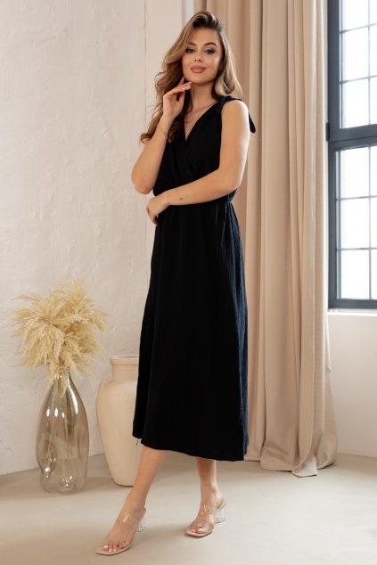 Mušelínové šaty Zoe černé (3)