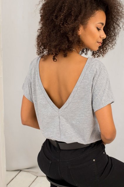 Bavlněné tričko Lucia šedé