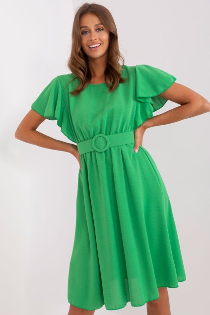 Šaty s páskem Kay zelené