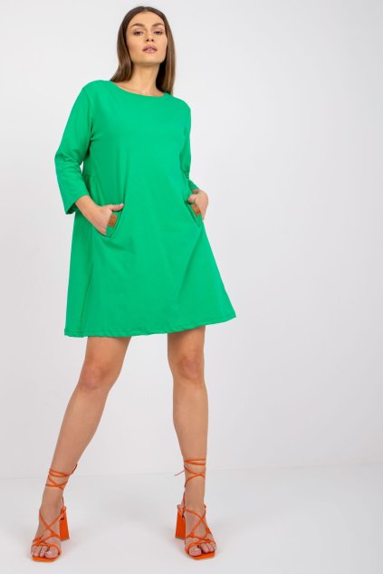 Bavlněné šaty Gianna zelené