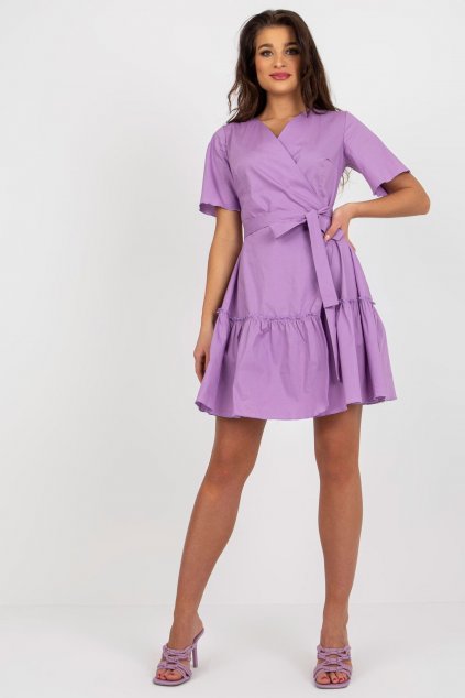 Bavlněné šaty Nora fialové