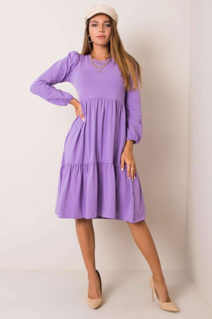 Bavlněné šaty Noa fialové