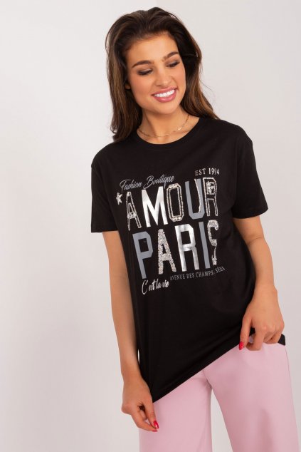 Triko Amour Paris černé
