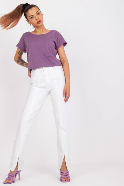 Basic triko s kapsou fialové