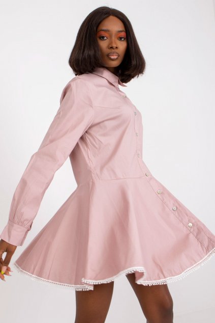 Košilové šaty Cara světle růžové