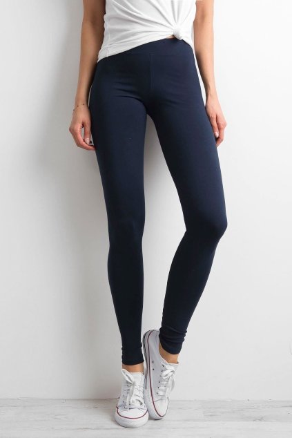 Basic bavlněné legíny navy blue