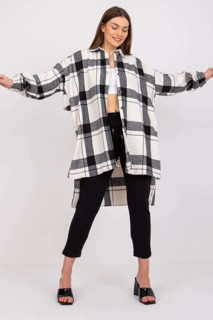 Dámská kostkovaná košile bílo-černá (Velikost UNI)