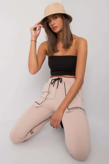 Dámské tepláky světle béžové (Velikost S)