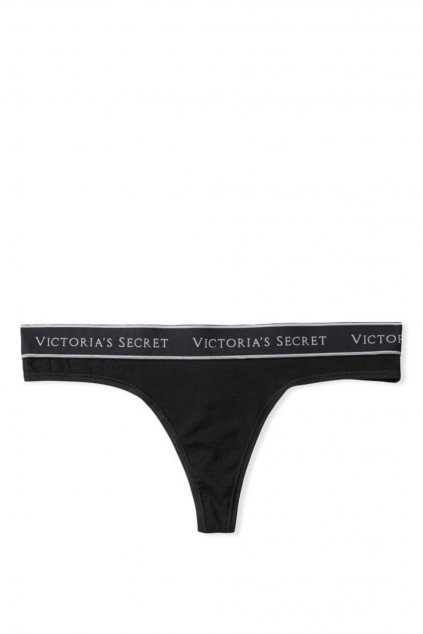 bavlněná tanga victorias secret černá (2)