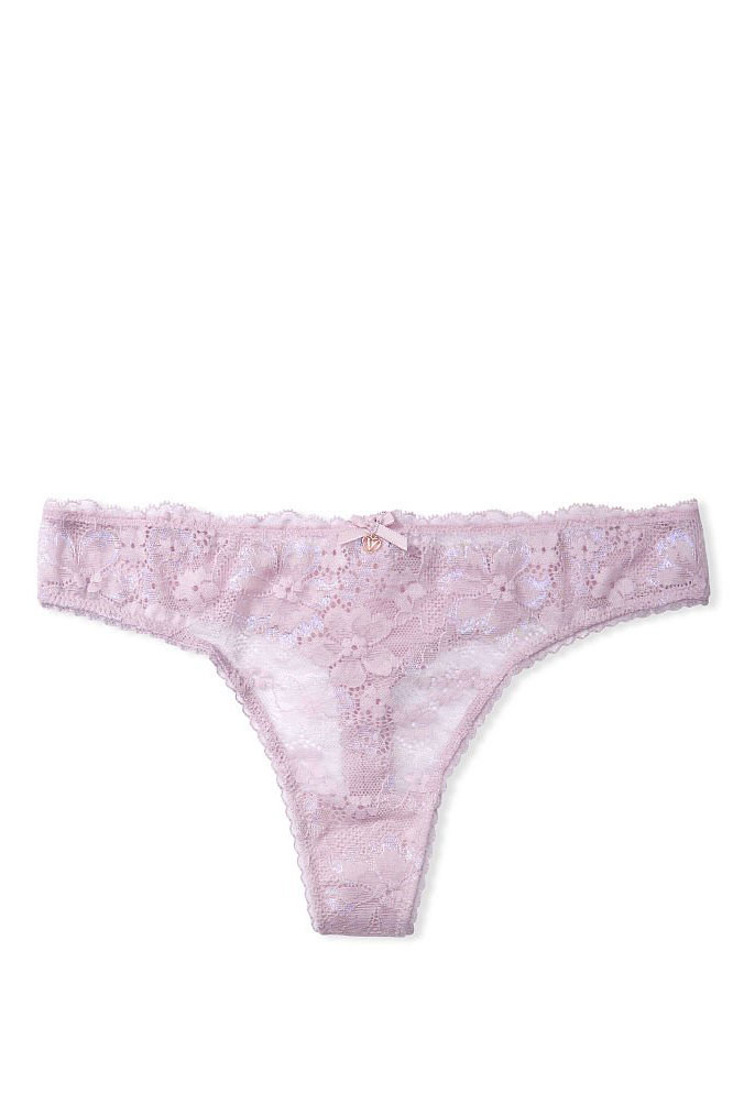 Victoria's Secret Tanga Victorias Secret Lace Front fialová Velikost: L