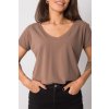 Dámské tričko s výstřihem Ariel mocca