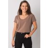 Dámské tričko s výstřihem Ariel mocca