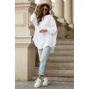 Oversize mušelínová košile Chloe bílá