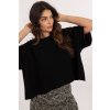Oversize svetřík s 3/4 rukávem černý