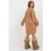 Pletené šaty se stojáčkem camel (Velikost UNI)