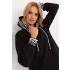 Mikinové šaty s kapucí černé (Velikost L/XL)