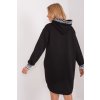 Mikinové šaty s kapucí černé (Velikost L/XL)