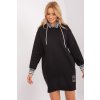 Mikinové šaty s kapucí černé (Velikost L/XL)