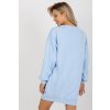 Mikinové šaty s nápisem světle modré (Velikost UNI)