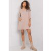Bavlněné šaty s kapsami béžové