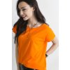 Dámské tričko s krátkým rukávem oranžové (Velikost XL)