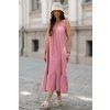 Mušelínové šaty Lora dusty pink