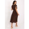 Skládané šaty tmavě hnědé (Velikost UNI)