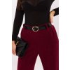 Manžestrové kalhoty s širokými nohavicemi bordó (Velikost UNI)