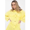 Oversize košilové šaty Nemmi žluté (Velikost UNI)