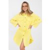 Oversize košilové šaty Nemmi žluté (Velikost UNI)